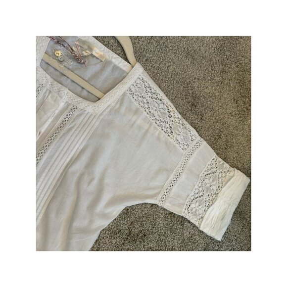 NWT LoveShackFancy Edie White Maxi Cotton Dress W/ Embroidery Lace Trims - Picture 10 of 12